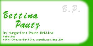 bettina pautz business card